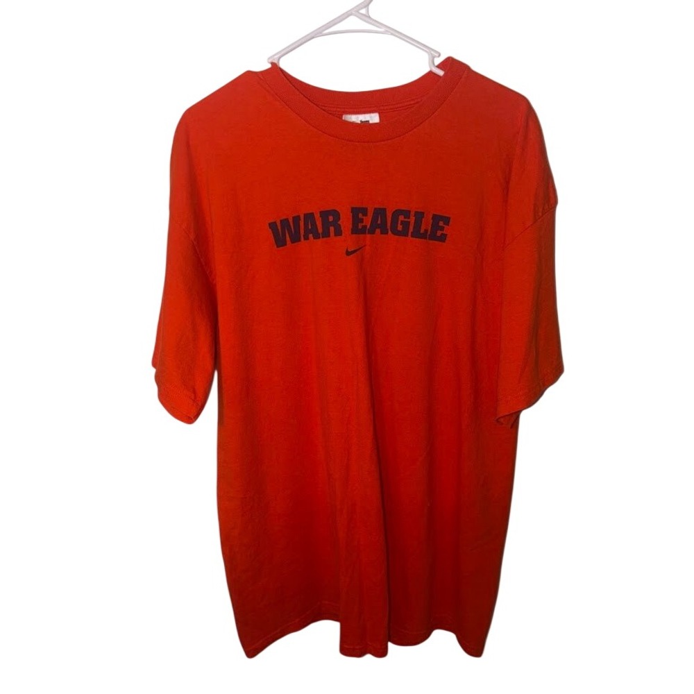 Nike Team Auburn Tigers War Eagle T-Shirt Mens XL Orange Vintage Graphic Tee